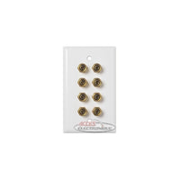 Decora Wall Plate with 8 Bananas Plugs