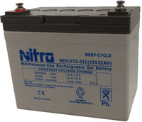Deep Cycle 12V, 32AH Battery for Wheel Scooter