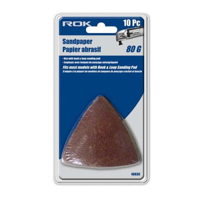 10pcs. Triangle Sandpaper 80g. ROK-46838
