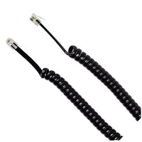 Spiral Cord Black 15ft Male to Male for Telephone Handset