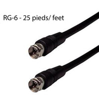 RG-6 coaxial cable black - 25 feet (7.62m)