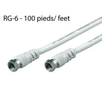 RG-6 coaxial cable white - 100 feet (30.48m)