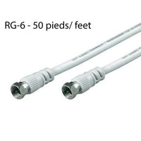 RG-6 Coaxial Cable - 50 feet (15.24m) - White (CV-51298)