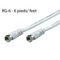 RG-6 Coaxial Cable White 6ft