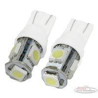 4 LED Bulb 5050SMD 12V T10 White (pack of 2 pieces)