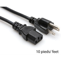 IEC Power Cord 3/18AWG 10ft