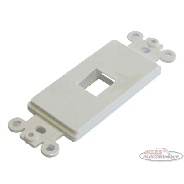 Decora Wall Plate for 1 Hole Keystone White