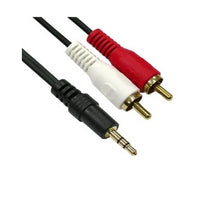 ''Y'' 3.5mm Stereo male to 2x RCA male 6 feet