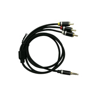 Cable 1/8" Stereo Male to 3 RCA Male 6ft
