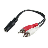 Globaltone ''Y'' cable 3.5mm stereo female to 2x RCA male - 6in. (0.15m)