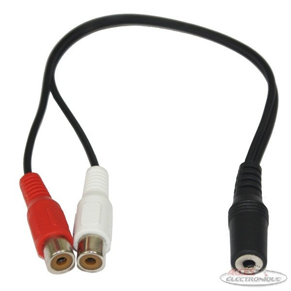 3.5mm Stereo Female to 2xRCA Female 6po Adapter