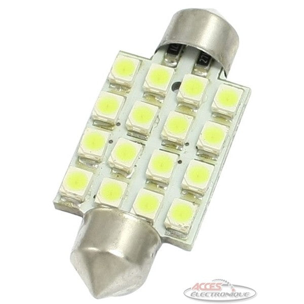 16 SMD LED Dome Bulb 12V 39mm