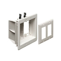 Recessed Electrical Box Two Gang White