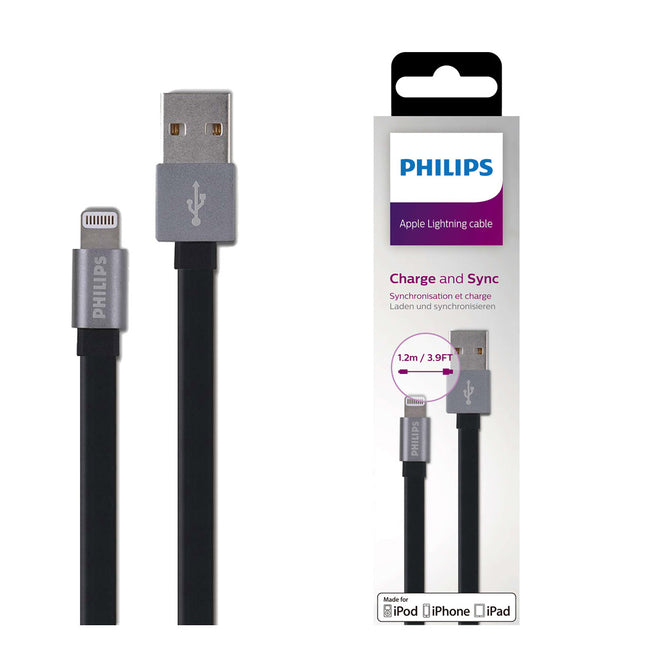 Philips USB Cable Male to Lightning Male 3.9ft