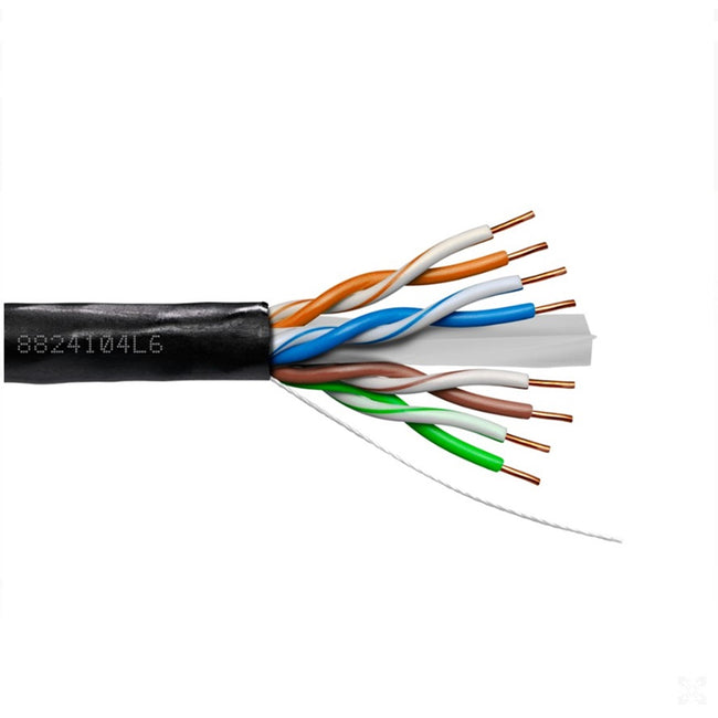 Black Network Cable CAT6, FT4, Underground, 100% Copper