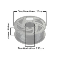 Filament PLA 3D 1.75mm 1kg, precision +/- 0.05mm, Transparent Green