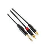Digiflex Cable 6.3mm Stereo Male to 2x RCA Male 6ft (1.8m)
