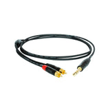 Digiflex Cable 6.3mm Stereo Male to 2x RCA Male 6ft (1.8m)
