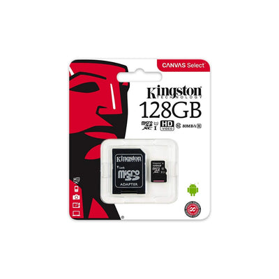 Kingston Micro SD Memory Class10 128Gb with SD Adapter