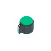 Knob 23x16mm Black-Green. Hole 6.1mm