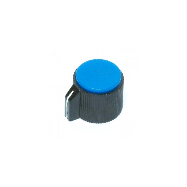 Knob 23x16mm Black-Blue. Hole 6.1mm