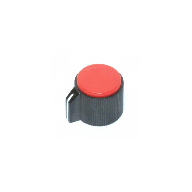 Knob 23x16mm Black-Red. Hole 6.1mm