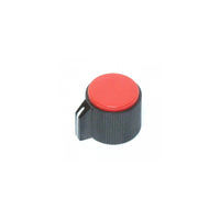 Knob 23x16mm Black-Red. Hole 6.1mm