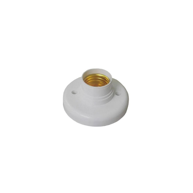 E27 White Screw Base Lamp Socket