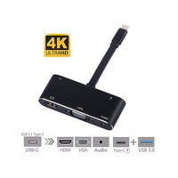 Adapter USB-C to HDMI/VGA/USB/USB-C/audio