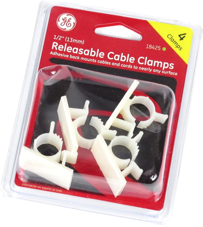 4pcs Releasable Cable Clamps 1/2in.