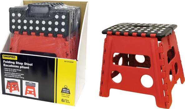 ShoPro Folding Step Stool Max.Capacity 300lb.