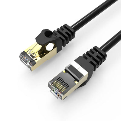 Network Cable CAT7, 600MHz, 10Gbps, F-FTP Black 3 Meters