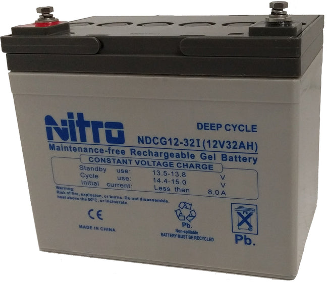 Deep Cycle 12V, 32AH Battery for Wheel Scooter