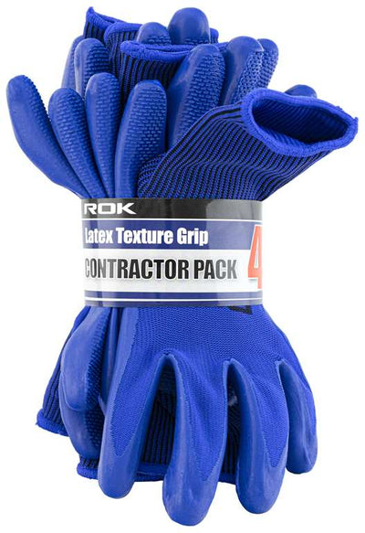 Latex Texture Grip Gloves (4 pair)