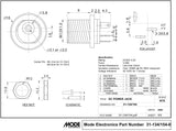 Chassis Mount Fem. DC Jack 2.5mm Front Threaded