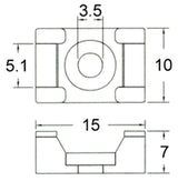 Screw Type Cable Tie Mounts Nylon 9mm (PK.25)