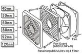 Fan Grill with Filter 120mm