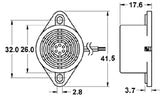 Piezo Buzzer 8-16vdc 17.6mm (Height) x 26mm (Diameter)