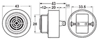 Piezo 4-28vdc 32mm (Height) x 43mm (Diameter) Continuous Tone