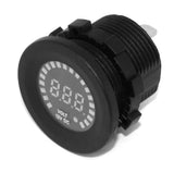 Recessed LED Digital Voltmeter Marine Grade 12v