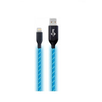 Glowing USB to Lightning Cable 1m Blue
