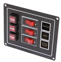Waterproof Panel 3 Switch and 3 Fuse Holder