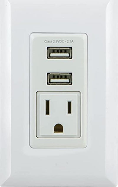 IN-Wall Receptacle 2 USB Port, 1 AC