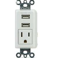 IN-Wall Receptacle 2 USB Port, 1 AC