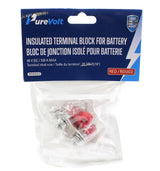 Insulated Battery Terminal Block 48v.(max) 100amp. Red