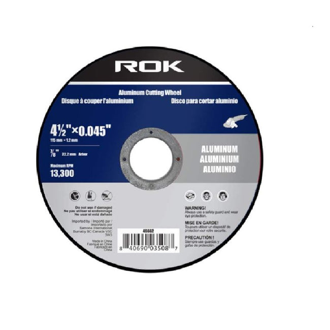 Aluminium Cutting Wheel 4-1/2 x 0.045in. Arber 7/8in.