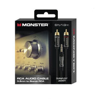 Cable 3.5mm Stereo Male 2xRCA Male 6Ft.