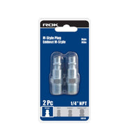 2pcs. M-Style Male Plug 1/4 NPT