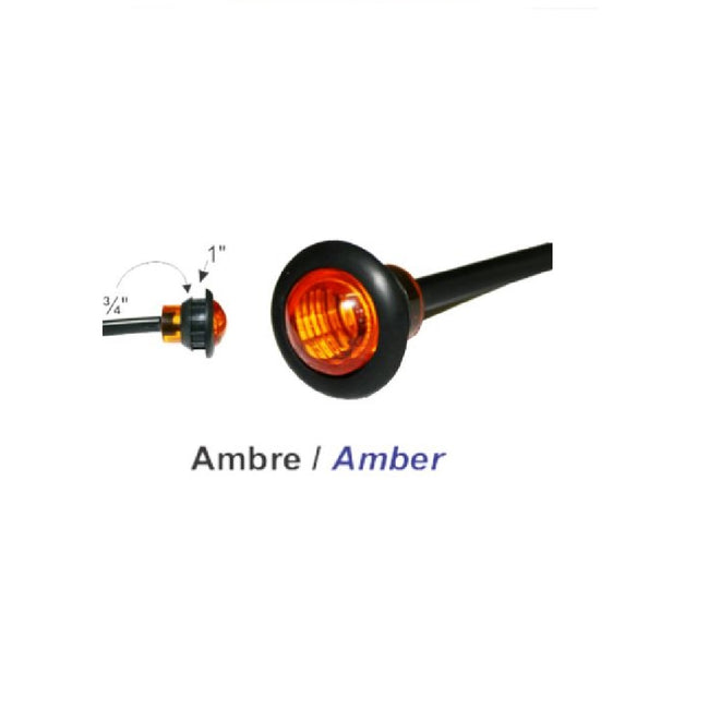 Amber LED Positioning Round Light 1in.