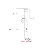 Bolt-on Jack 1000lbs. 13 to 23in with Wheel